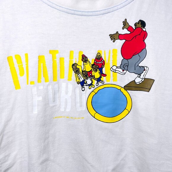 Vintage FUBU Platinum Fat Albert & TJG Short T Shirt Baby Tee Small / S - Picture 6 of 16